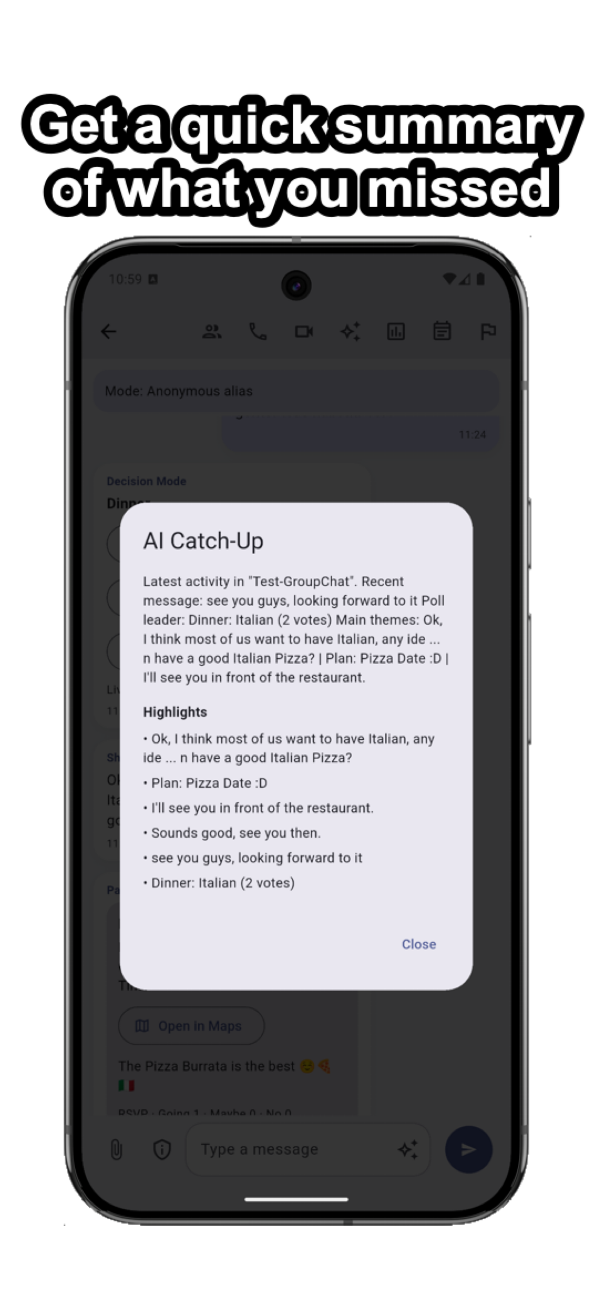 Pulse Chat AI Catch-Up screenshot