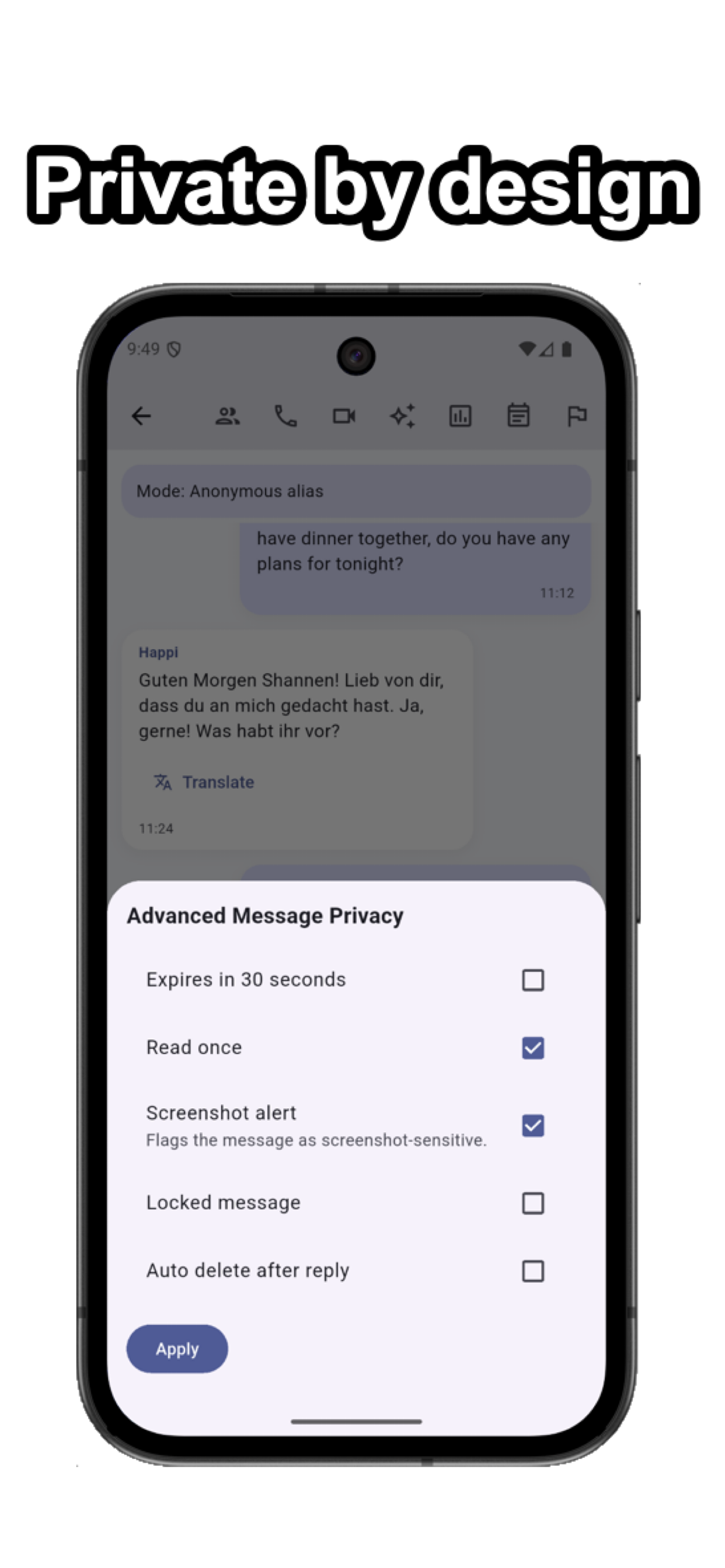 Pulse Chat privacy screenshot